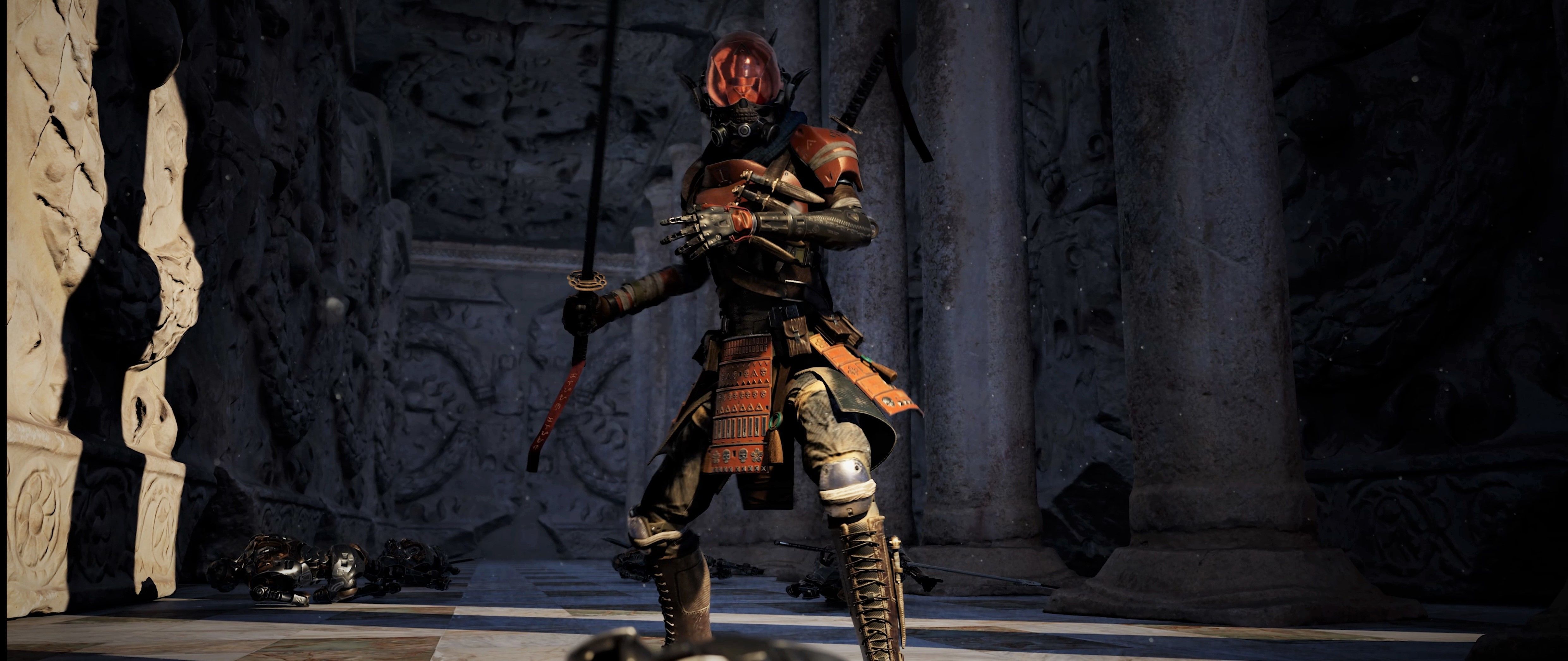 Sci fi Samurai Ninja 3D CG model rigged character 3D model_19