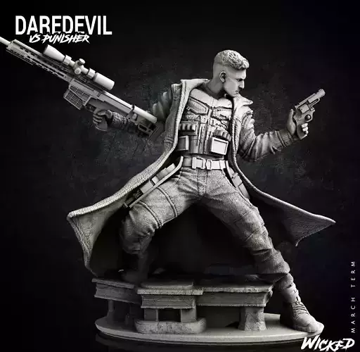 Wicked Marvel Netflix Punisher Sculpture STLs ready for printing 3D print model