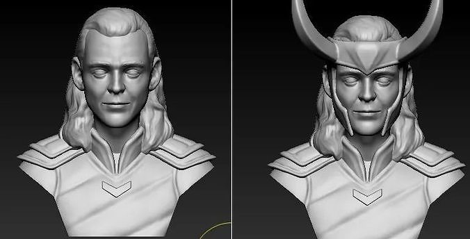 LOKI BUST TOM HIDDLESTON 3D print model
