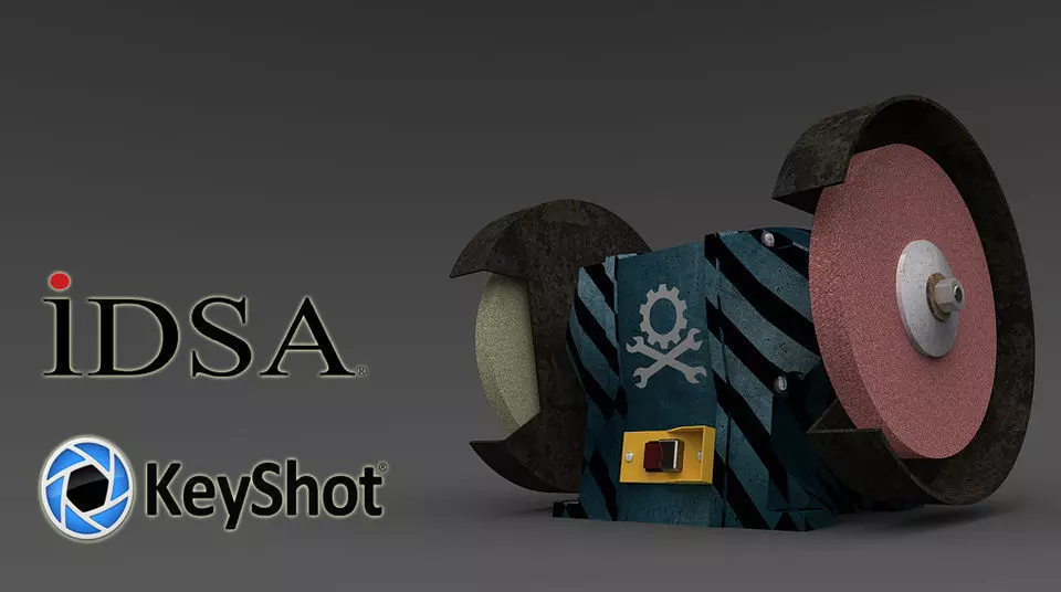 Bench grinder Free 3D model_0