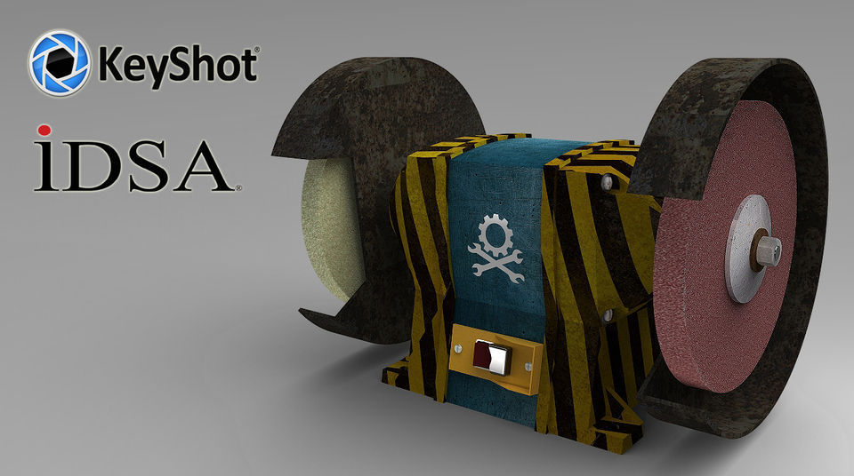 Bench grinder Free 3D model_2