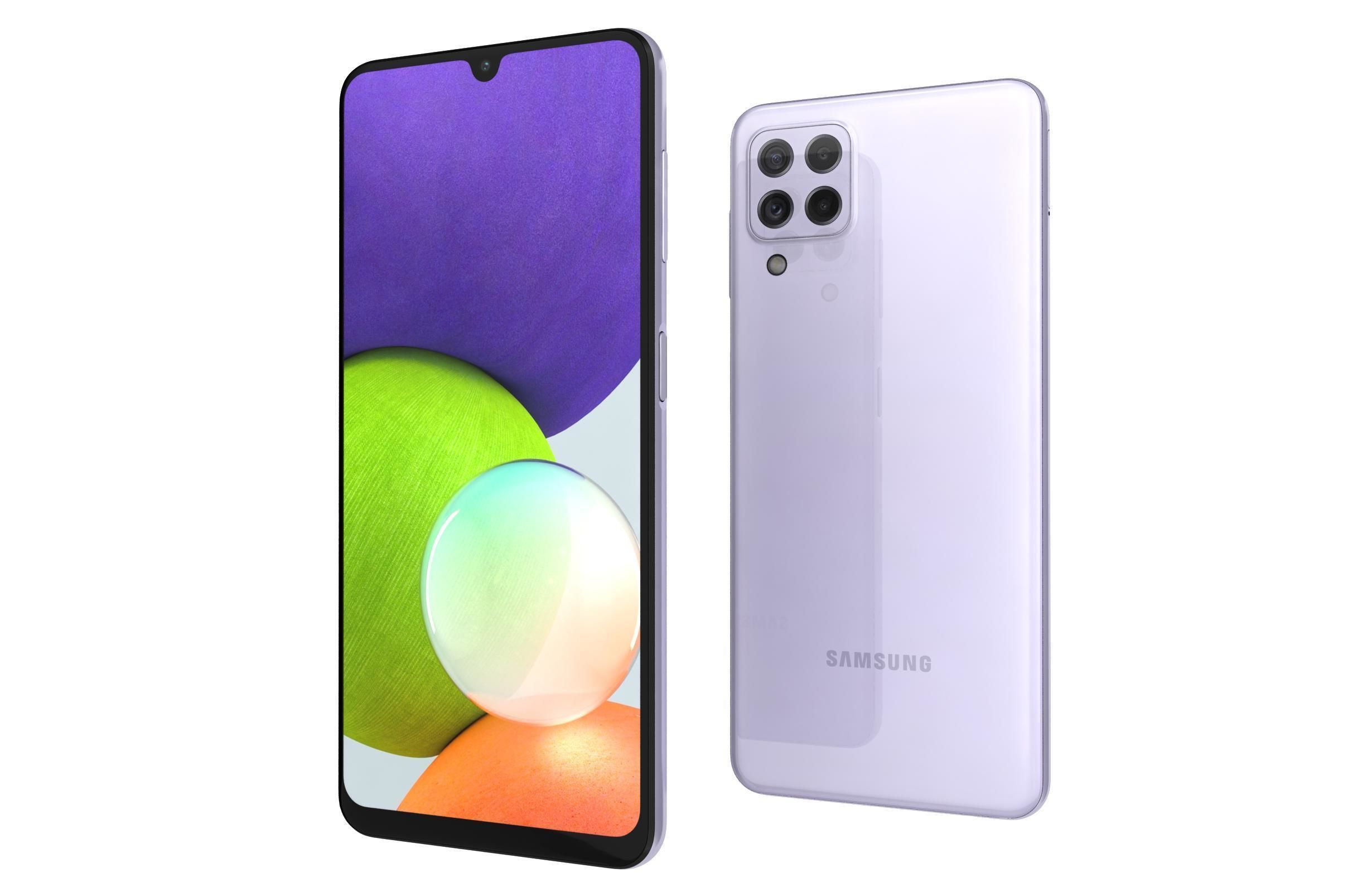 Samsung Galaxy A22 Violet 3D model_5