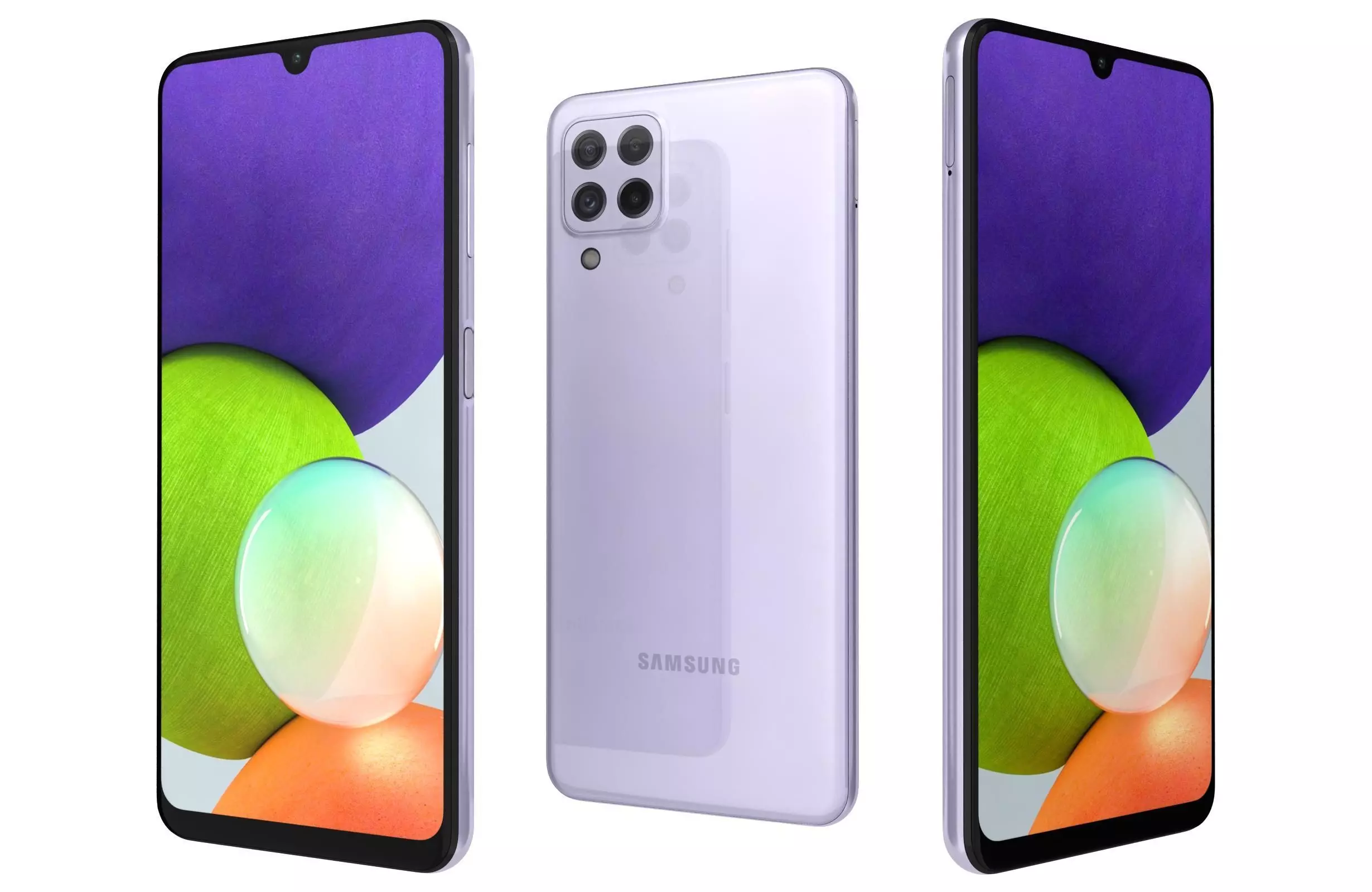 Samsung Galaxy A22 Violet 3D model_0