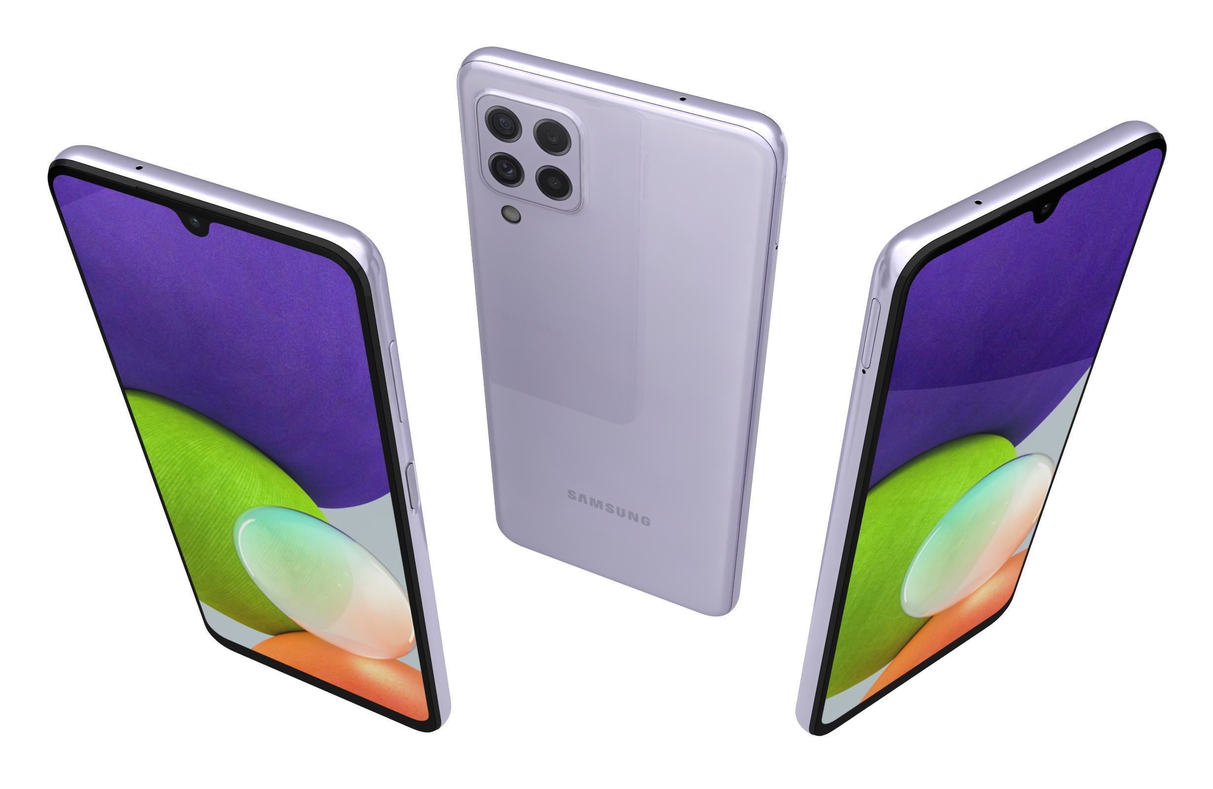 Samsung Galaxy A22 Violet 3D model_1