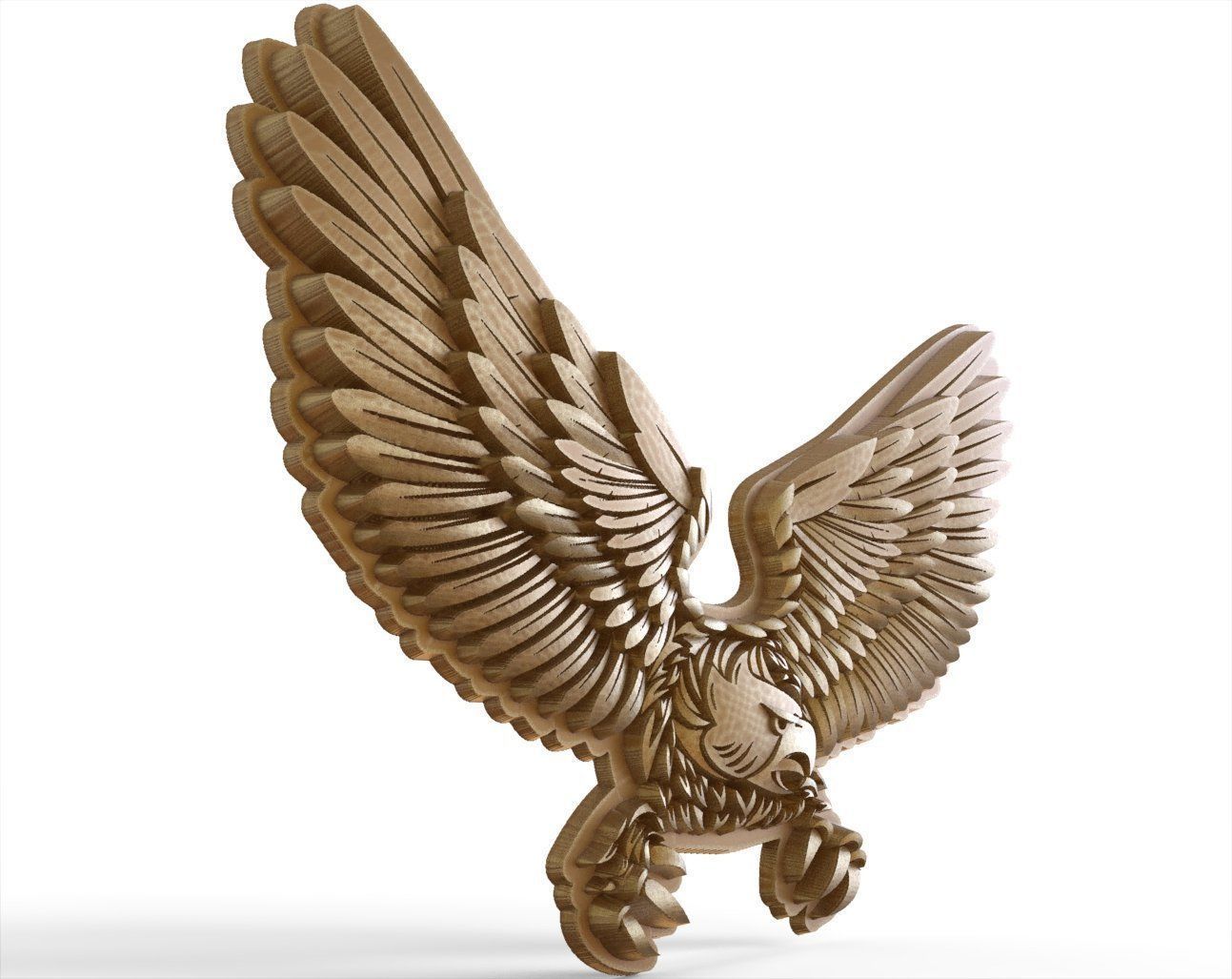 Overlay medal Eagle 3D print model_1