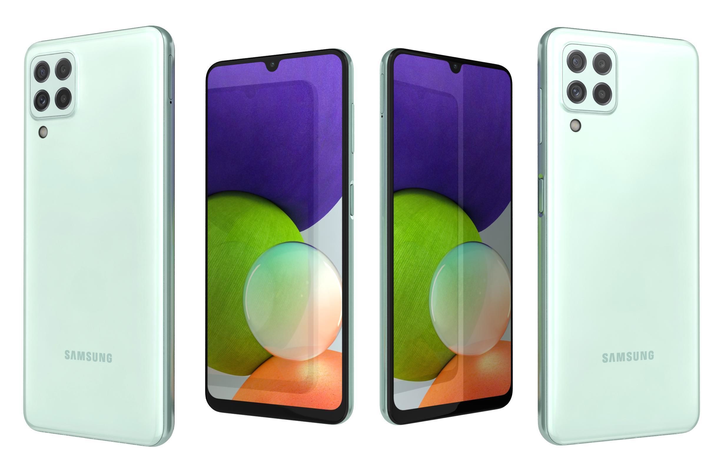 Samsung Galaxy A22 Mint 3D model_3