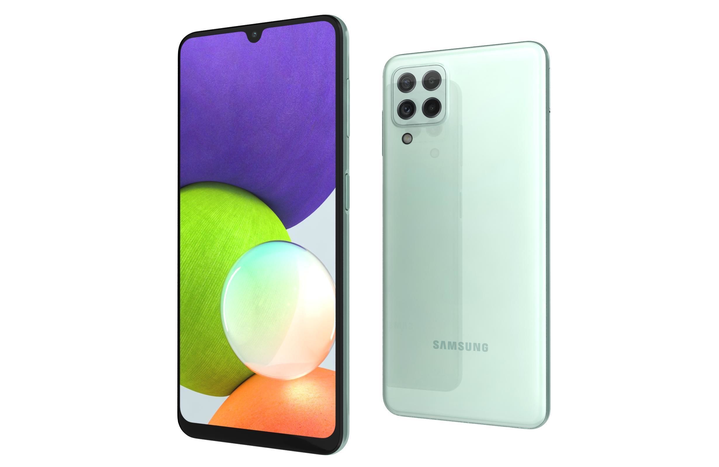 Samsung Galaxy A22 Mint 3D model_6