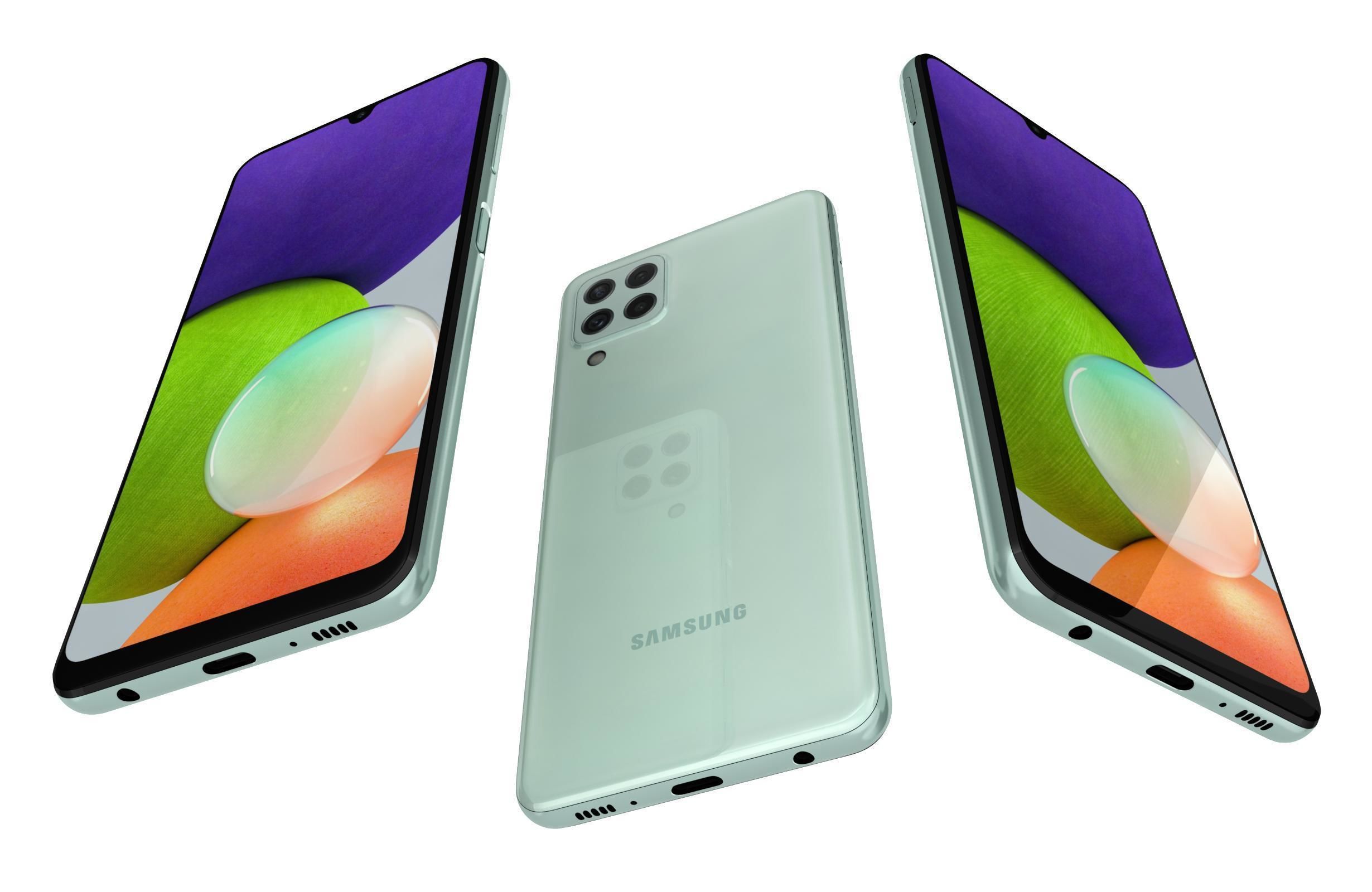 Samsung Galaxy A22 Mint 3D model_2