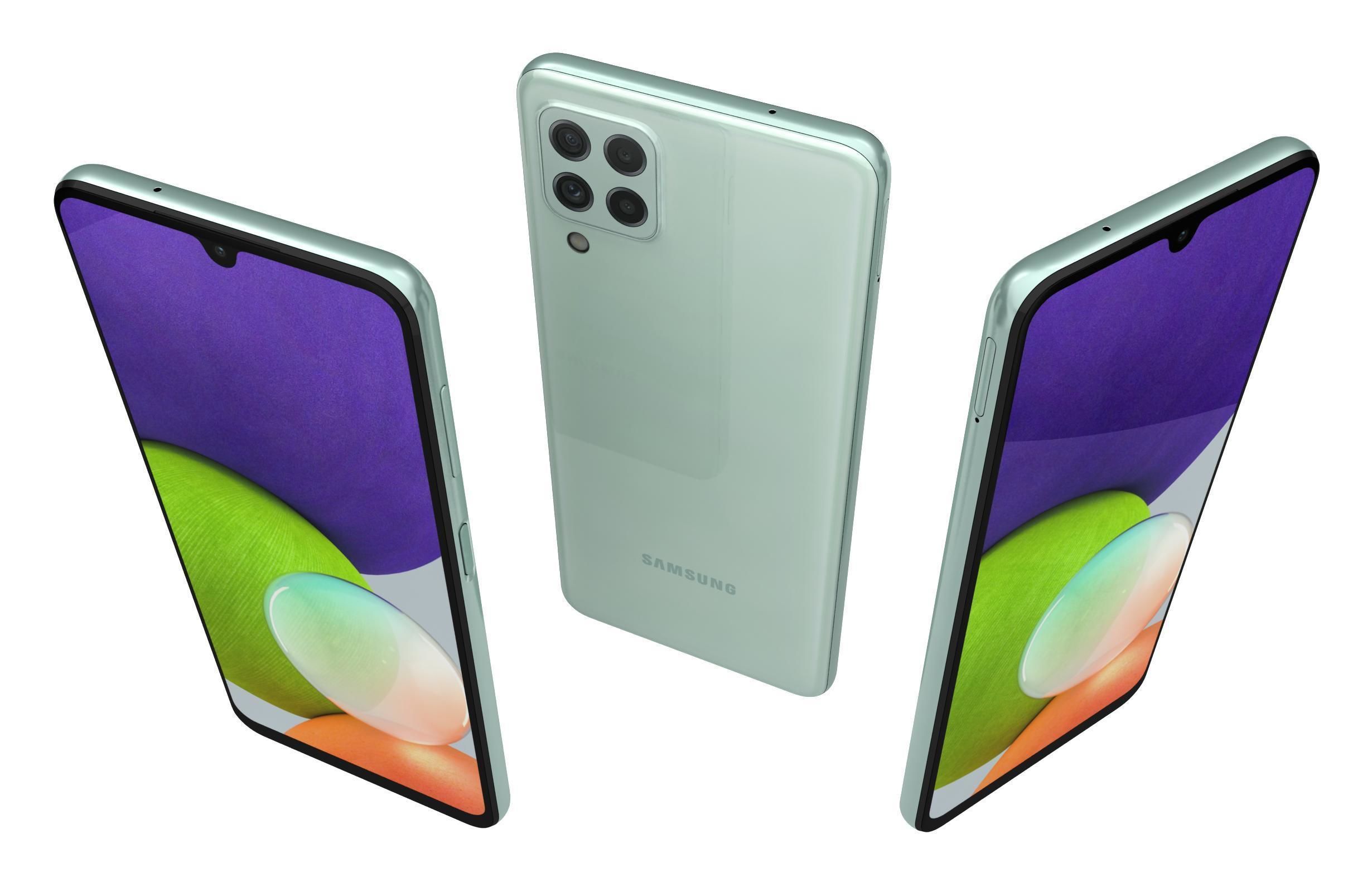 Samsung Galaxy A22 Mint 3D model_1