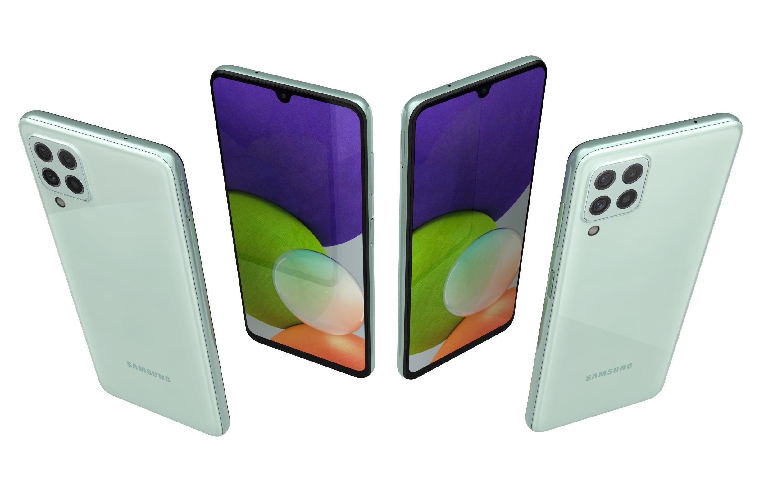 Samsung Galaxy A22 Mint 3D model_4