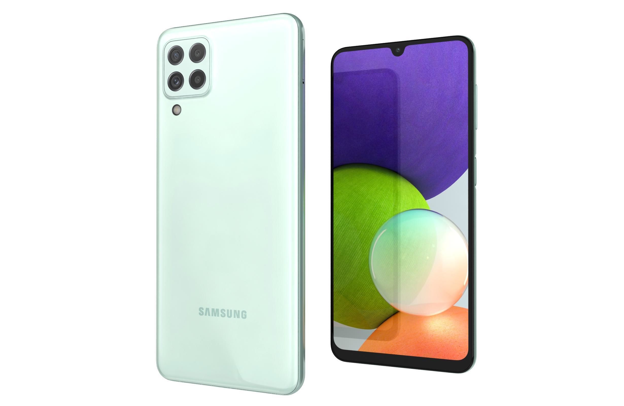 Samsung Galaxy A22 Mint 3D model_7