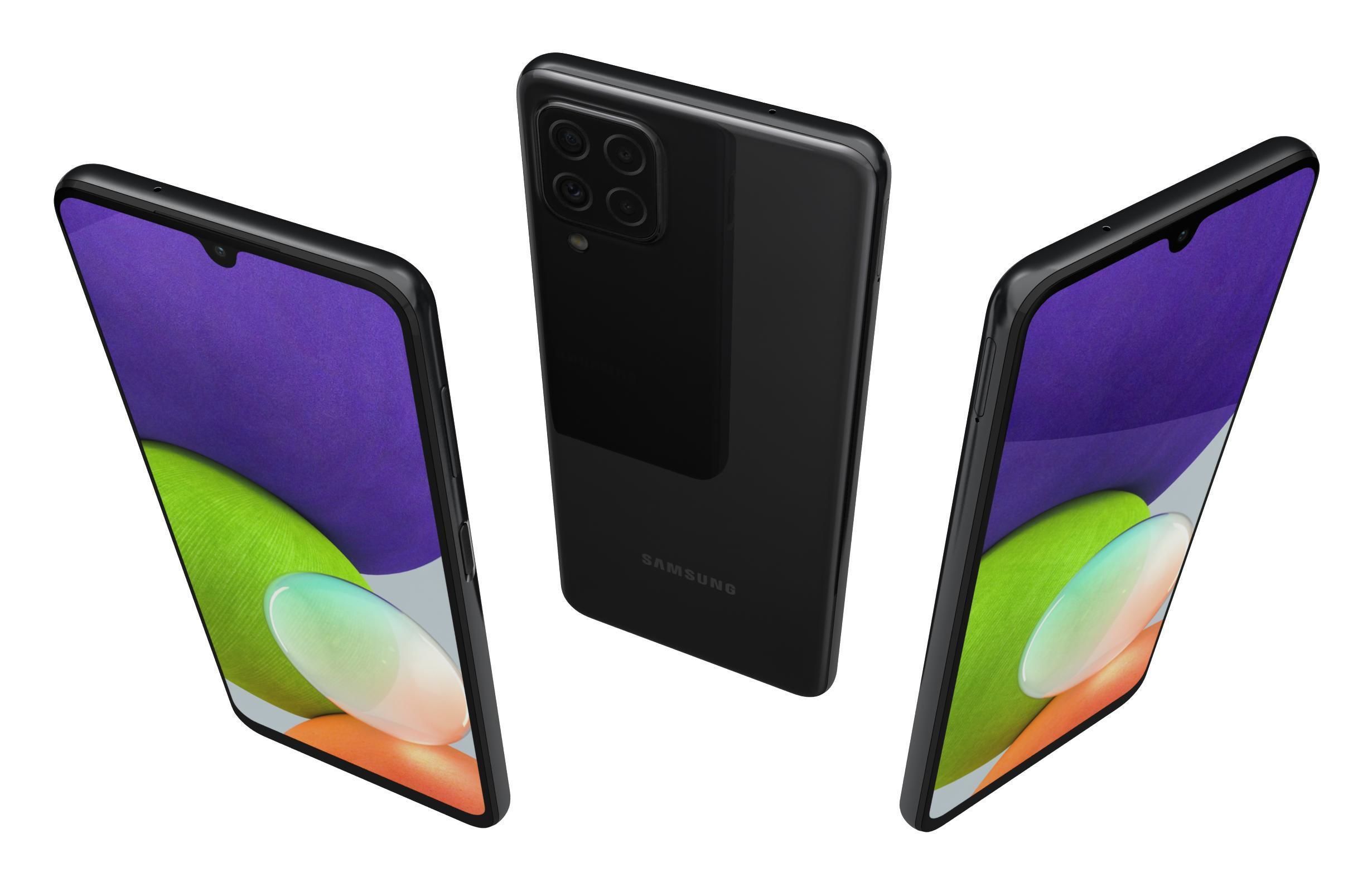 Samsung Galaxy A22 Black 3D model_1