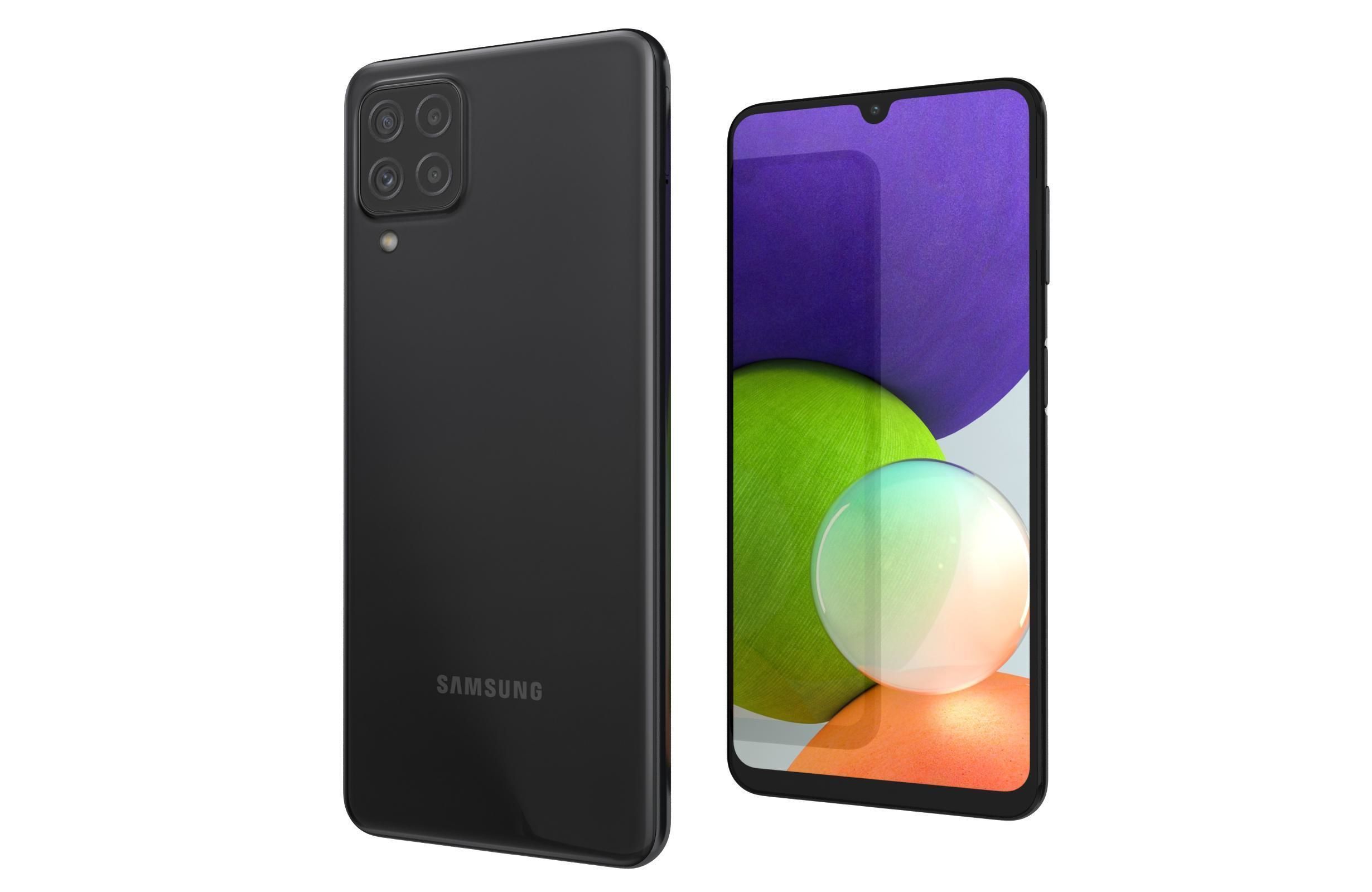 Samsung Galaxy A22 Black 3D model_7
