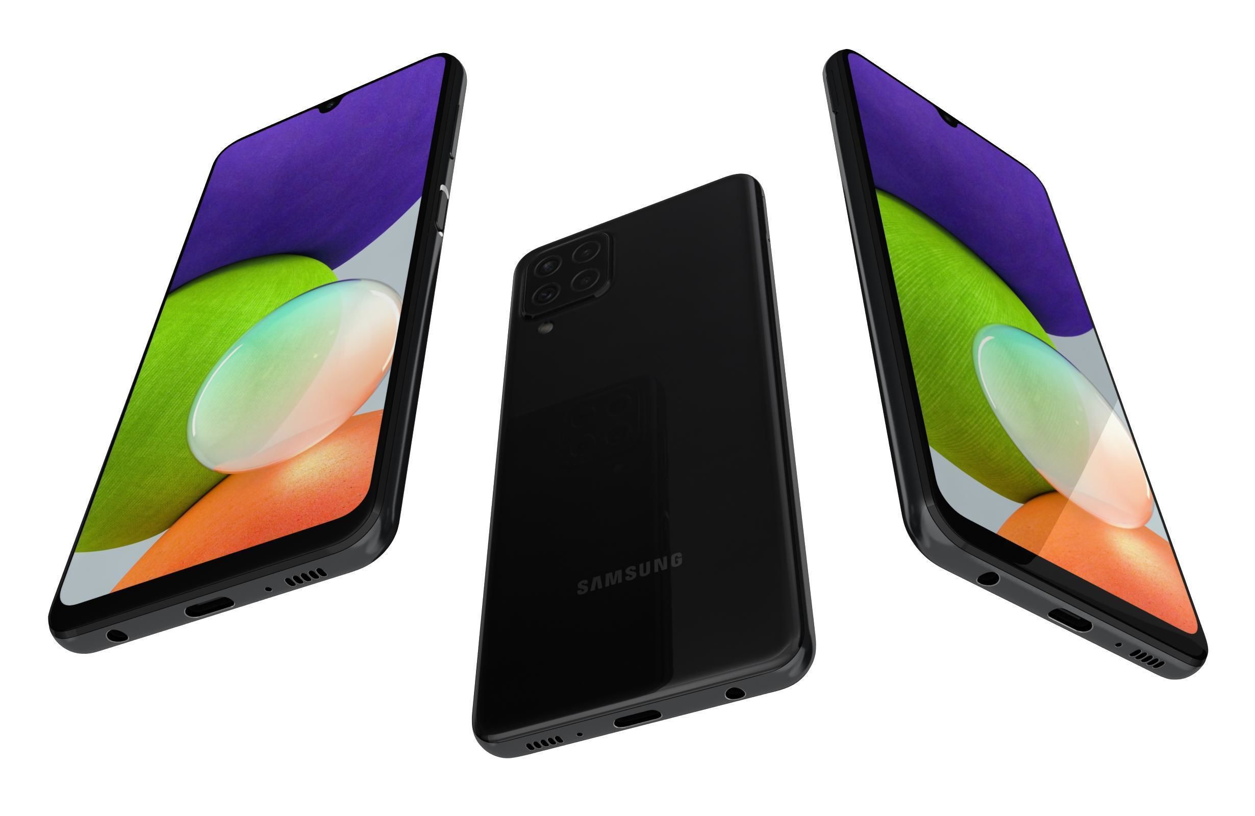 Samsung Galaxy A22 Black 3D model_2