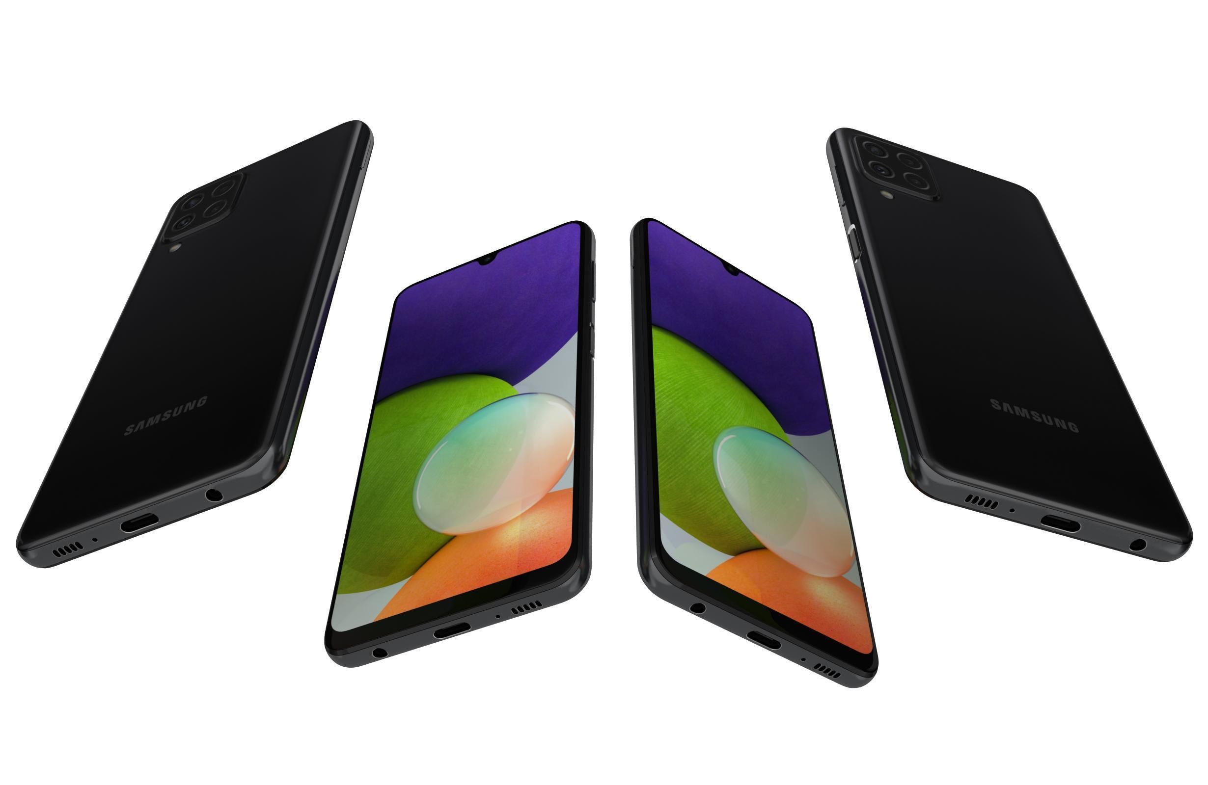 Samsung Galaxy A22 Black 3D model_5