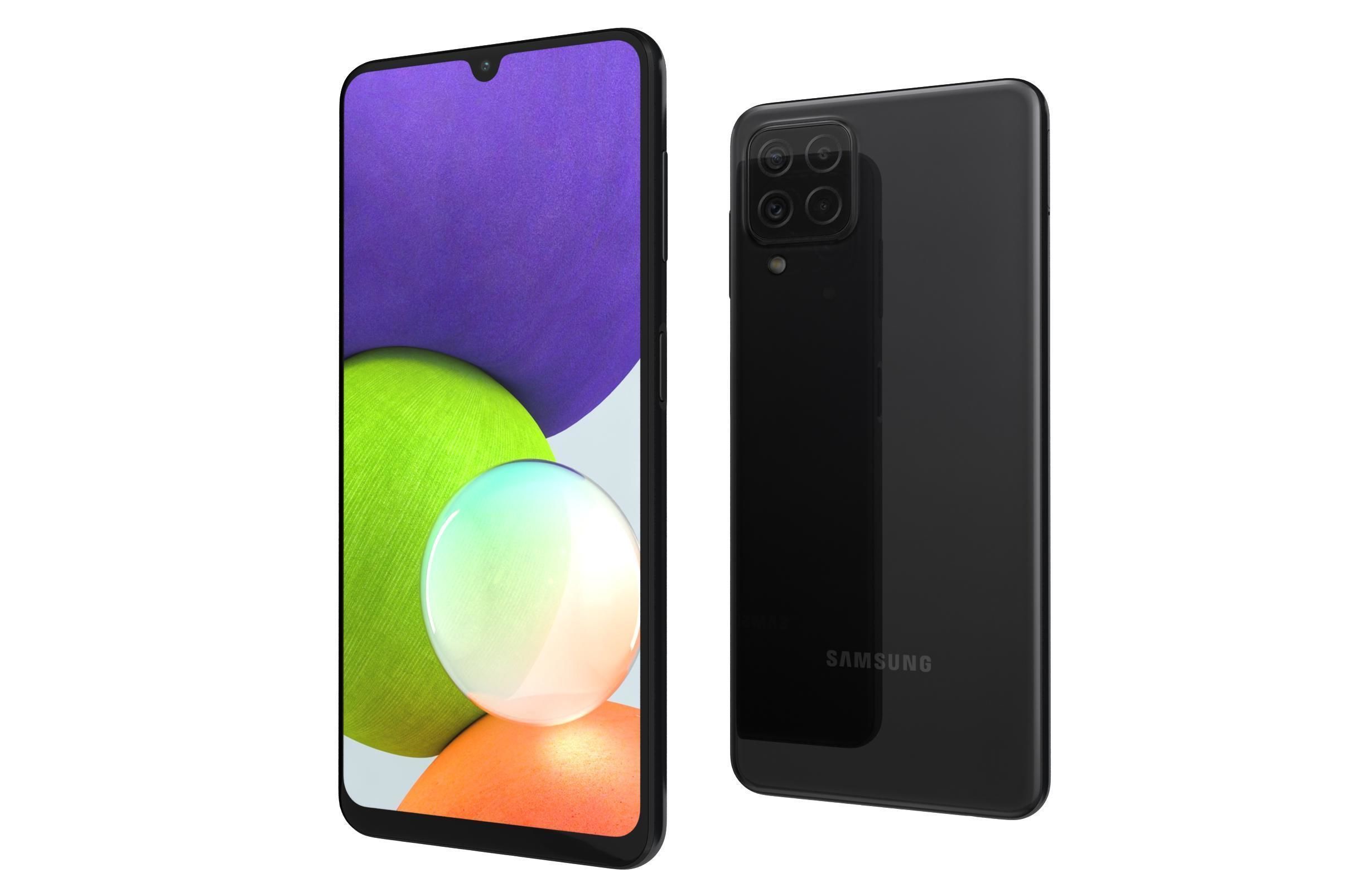 Samsung Galaxy A22 Black 3D model_6