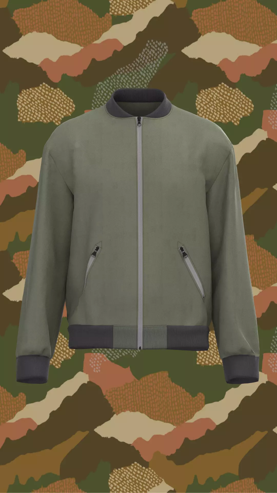 Bomber Jacket Low-poly 3D model