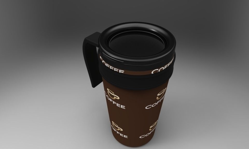 Coffee thermos Free 3D model_4