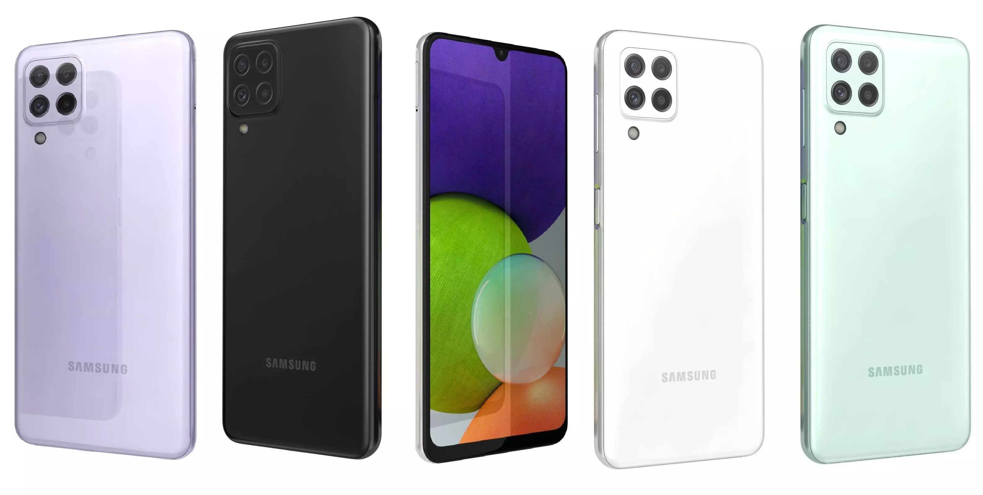 Samsung Galaxy A22 All Colors 3D model | CGTrader