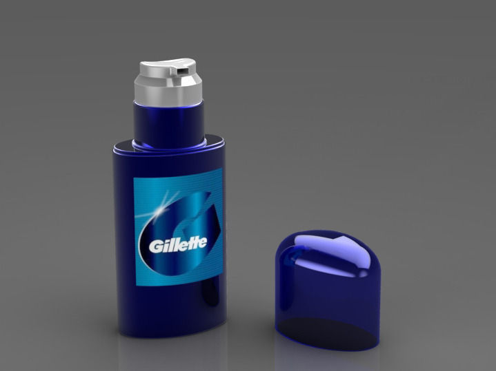 Gillette after shave balm Free 3D model_2