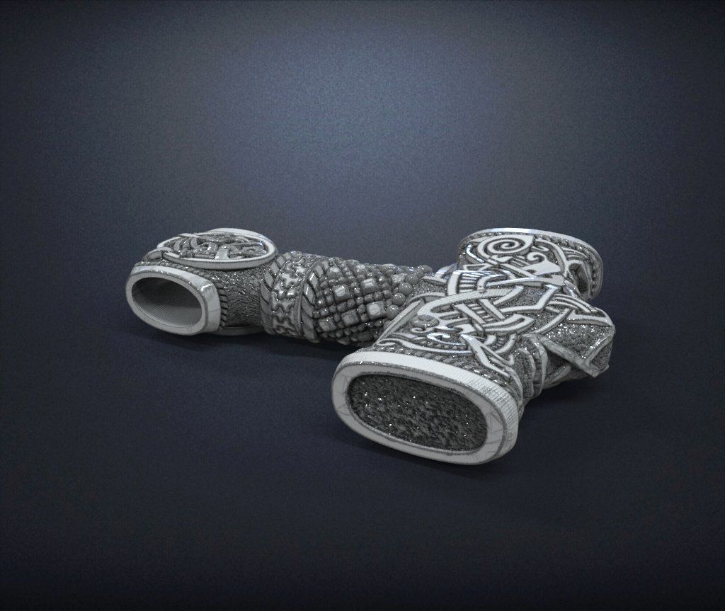 Pendant Hammer of Thor 3D print model_1