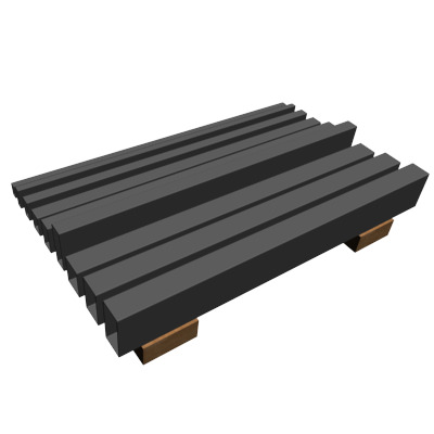 065in Wall Rectangle Ornamental Tube 3D model_2