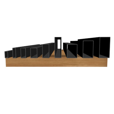 065in Wall Rectangle Ornamental Tube 3D model_1