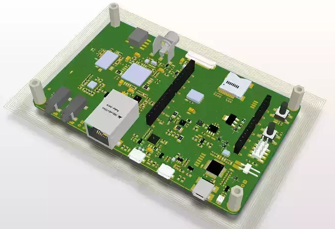STM32F7 Discovery board - complete design Free 3D model