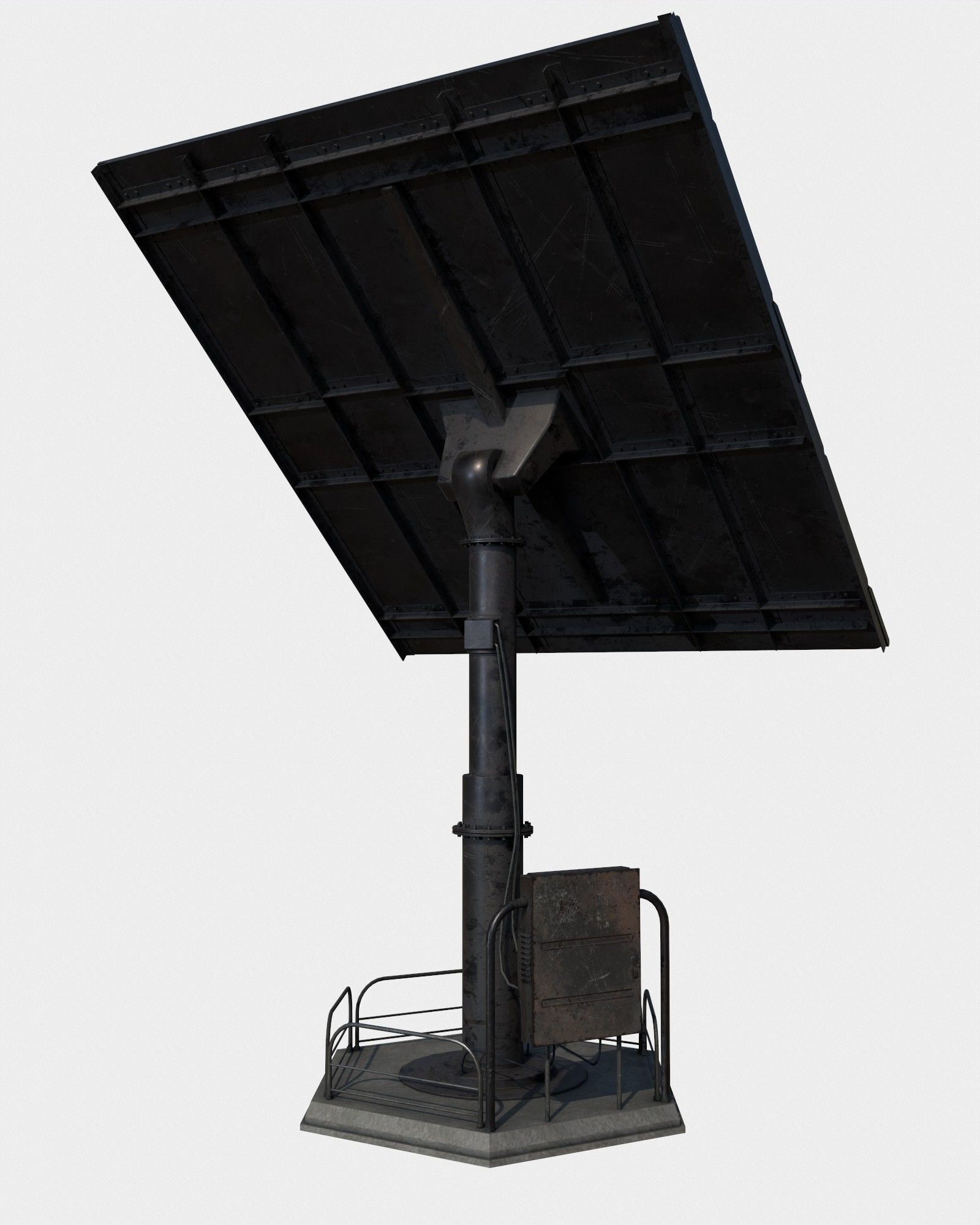 Solar panel Low-poly 3D model_7