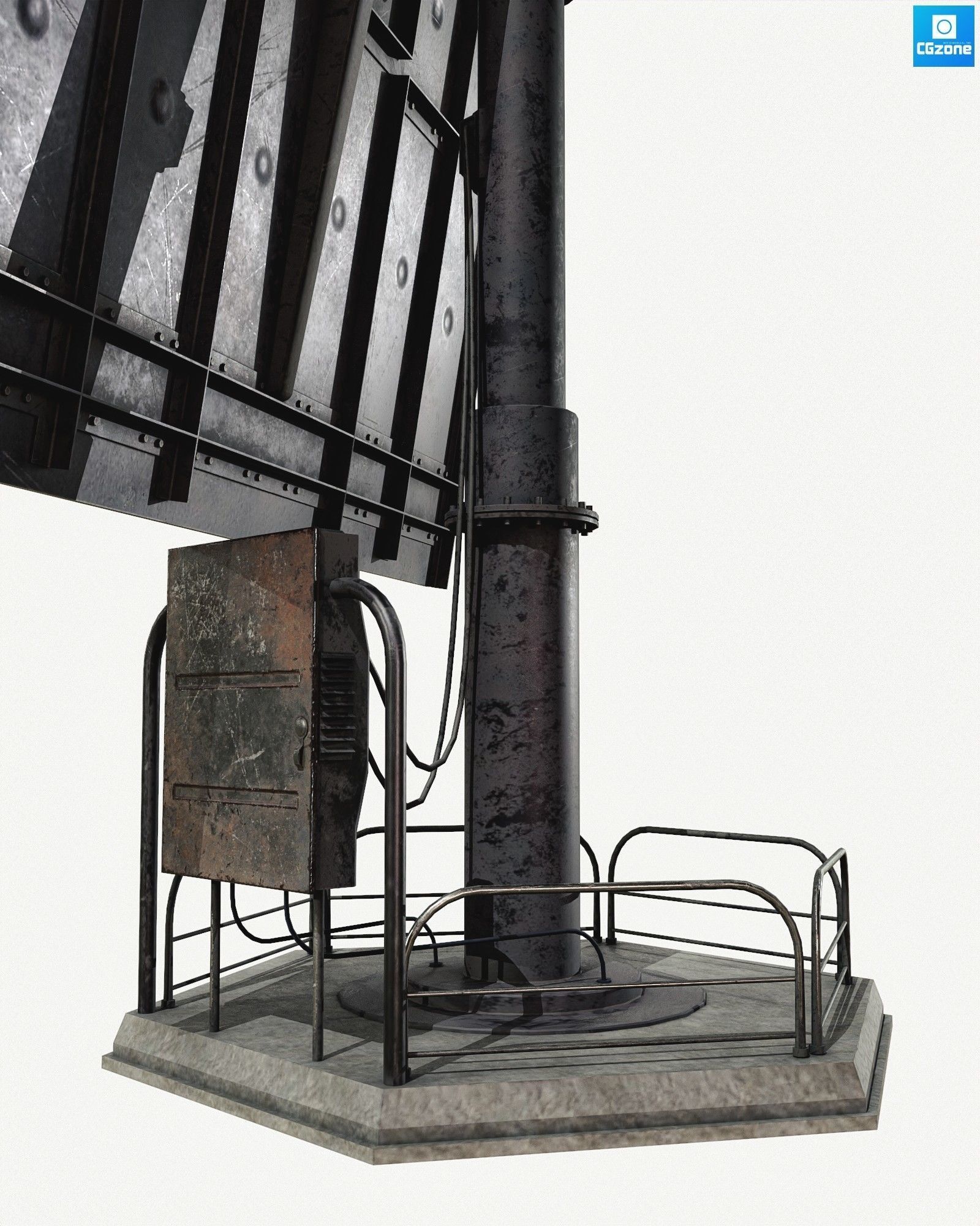 Solar panel Low-poly 3D model_6