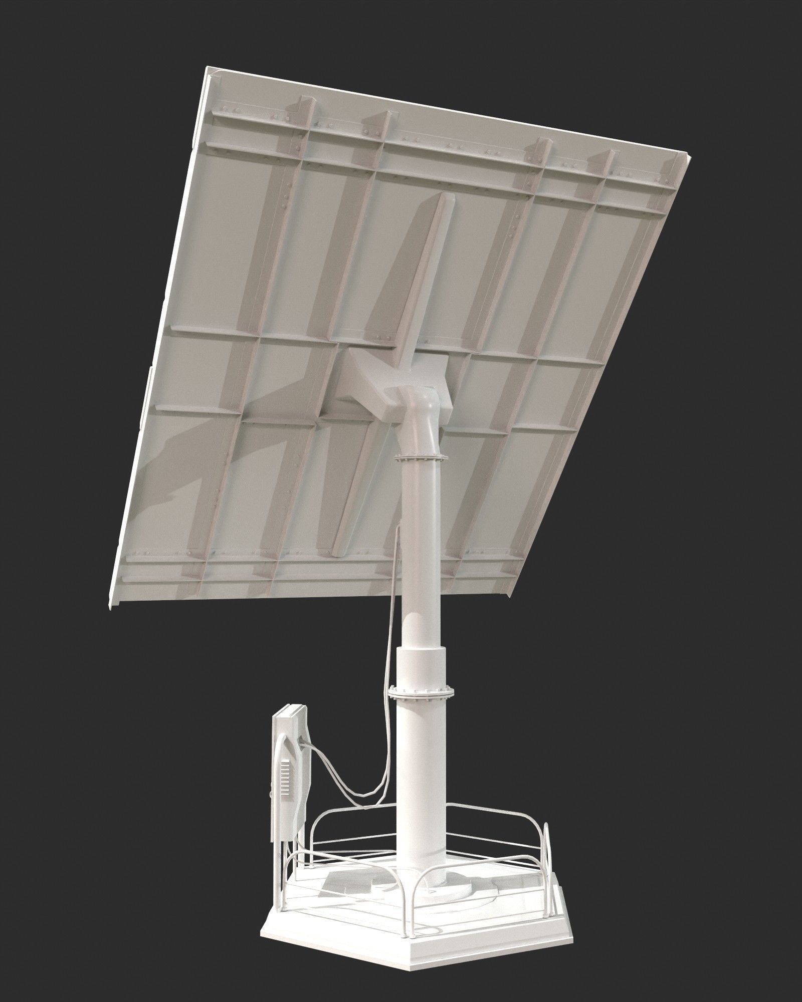 Solar panel Low-poly 3D model_12
