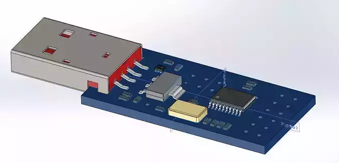 The miniature USB prototypinig module for STM32F0