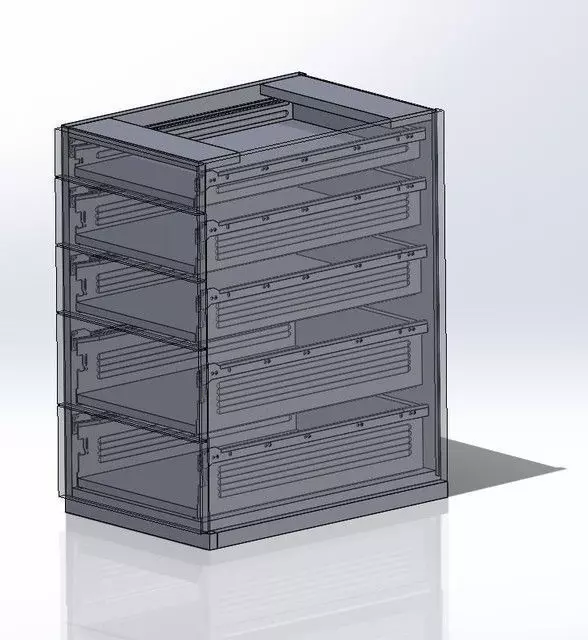 Drawers for desk Free 3D model