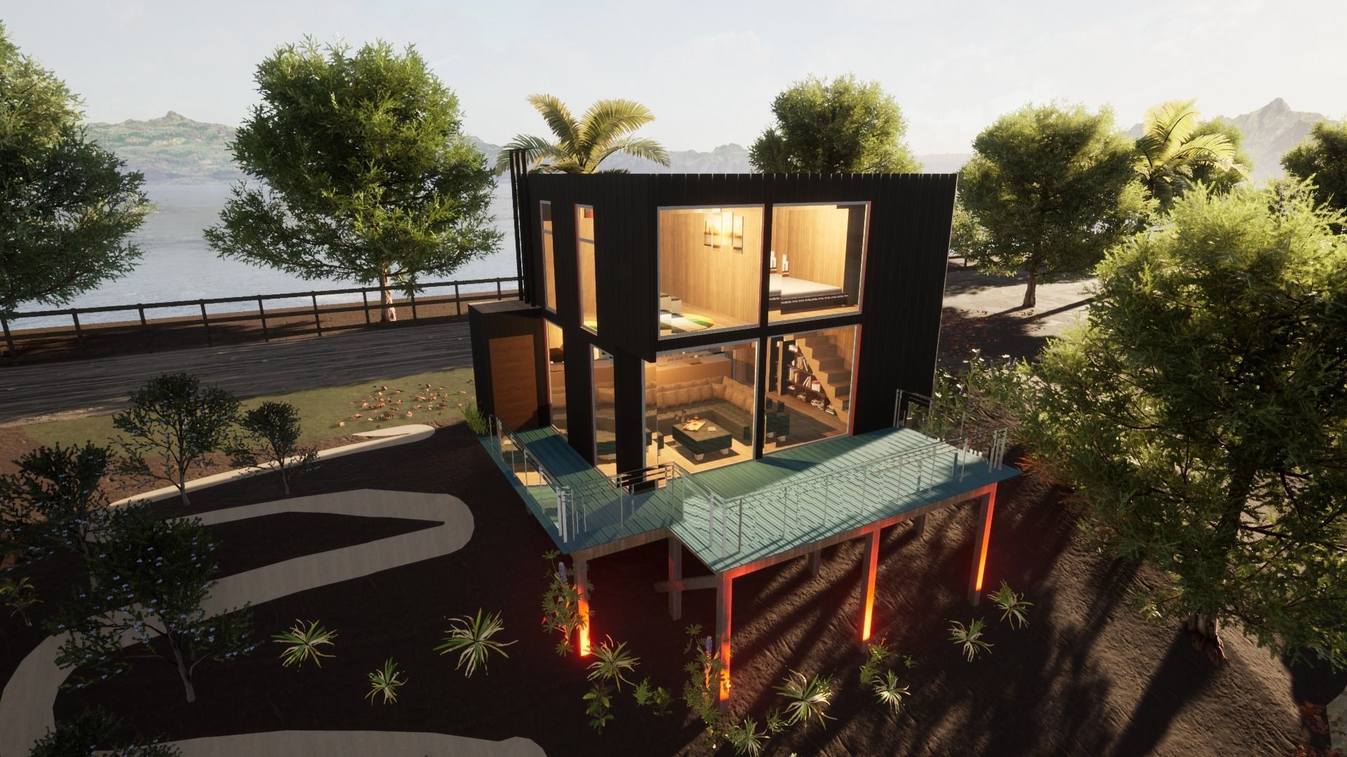 Revit Modern Beach house 3D model_15