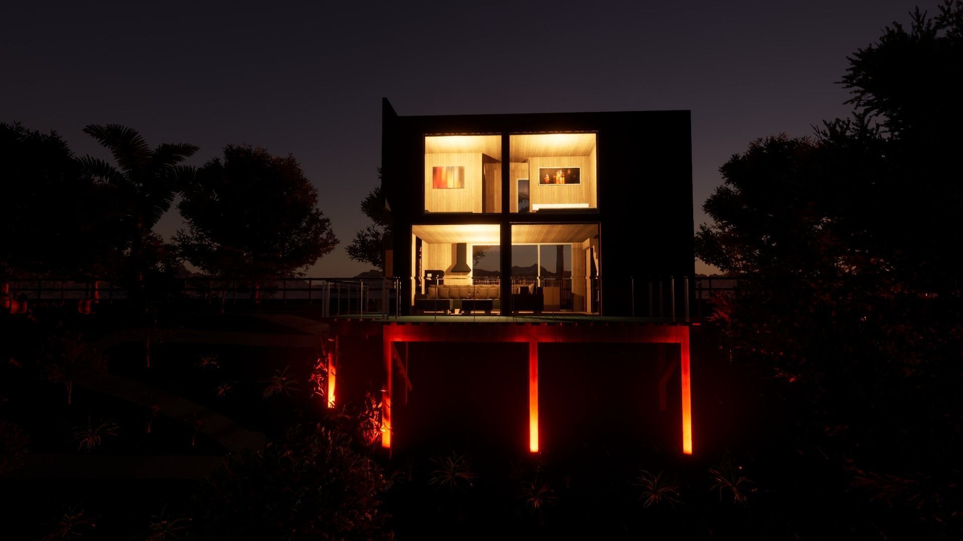 Revit Modern Beach house 3D model_7