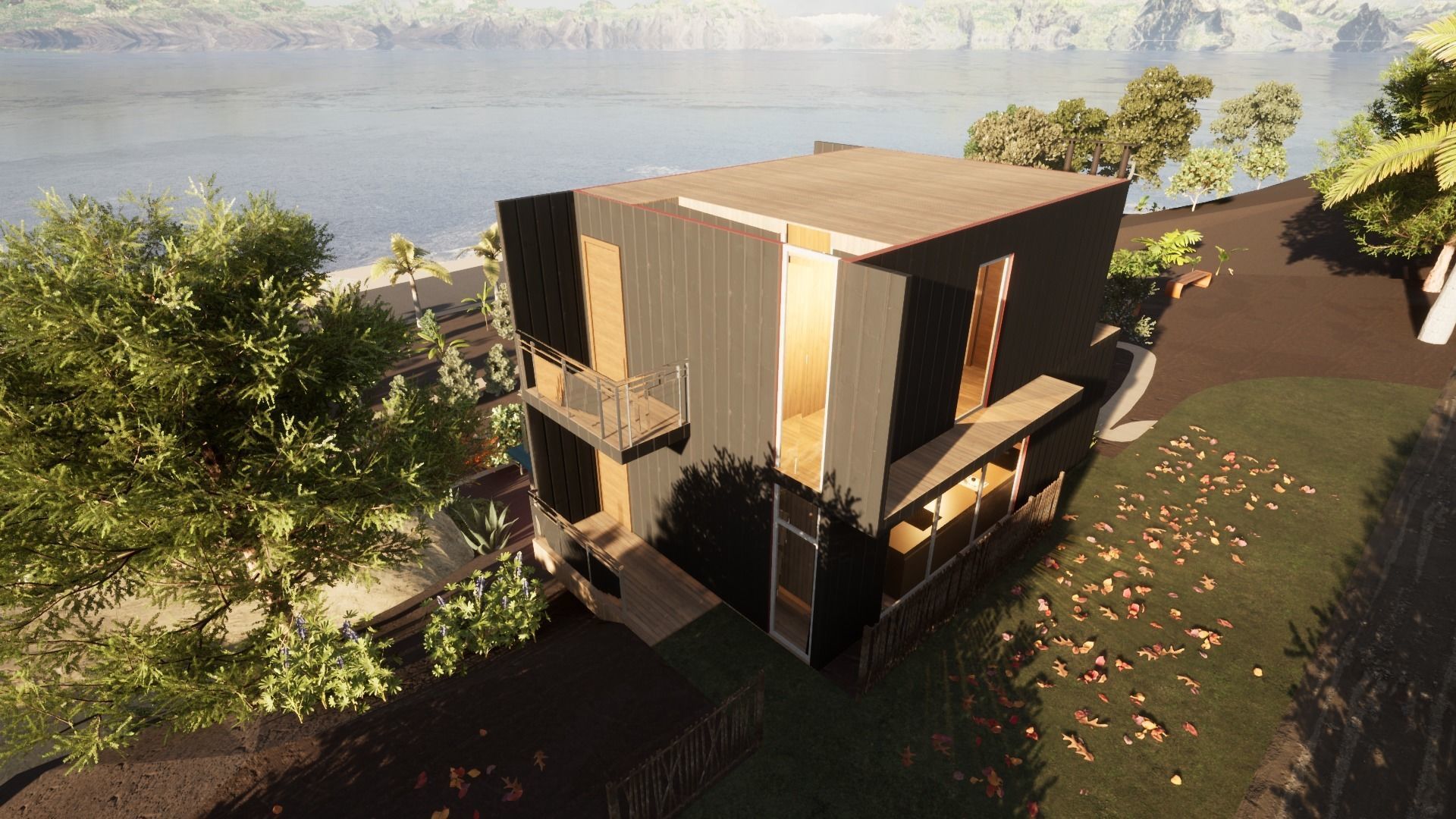 Revit Modern Beach house 3D model_14