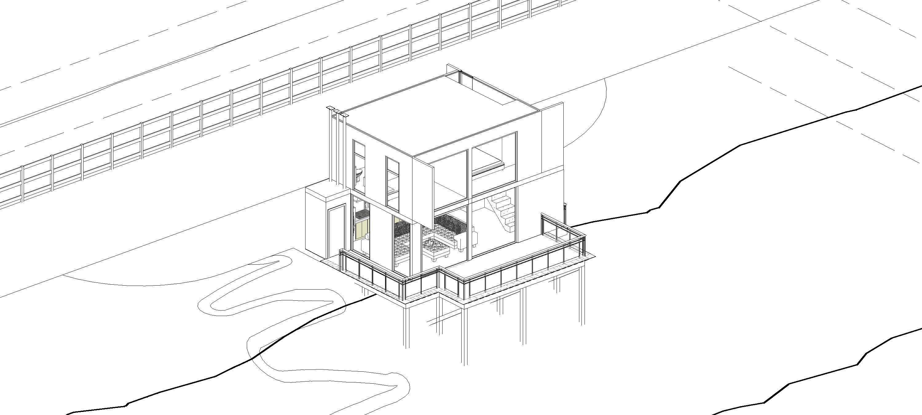 Revit Modern Beach house 3D model_34