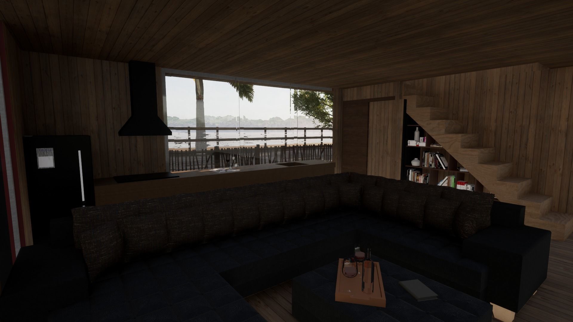 Revit Modern Beach house 3D model_23