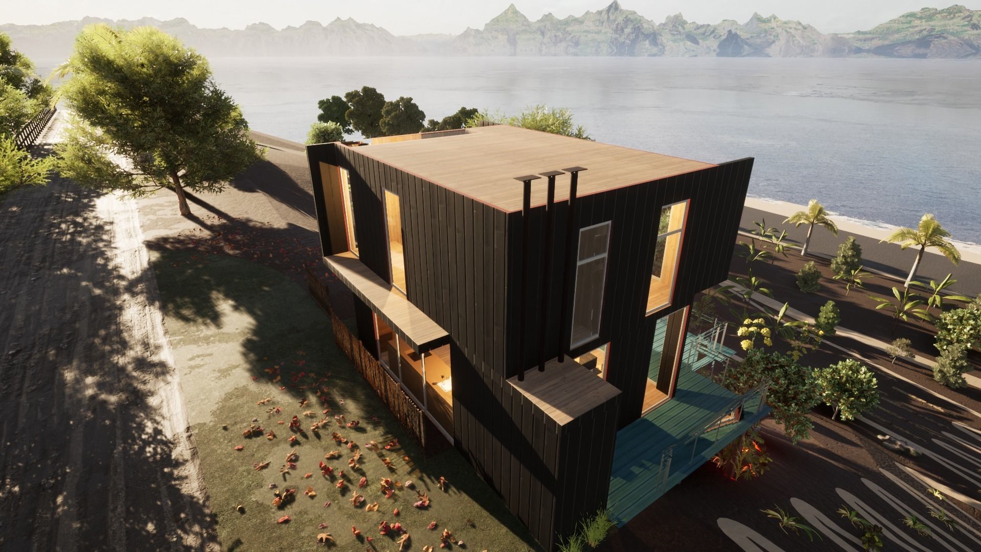 Revit Modern Beach house 3D model_16