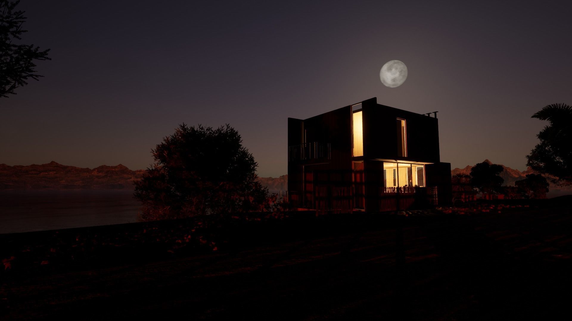 Revit Modern Beach house 3D model_9