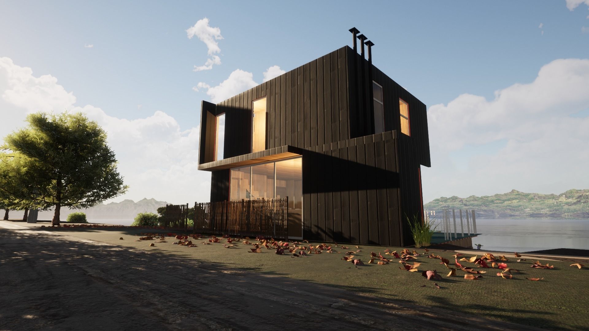 Revit Modern Beach house 3D model_19