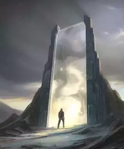 3d portal door to future 3D model 3d portal door to future 3D model