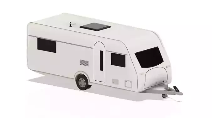 3d printable caravan - Hi poly 3D print model