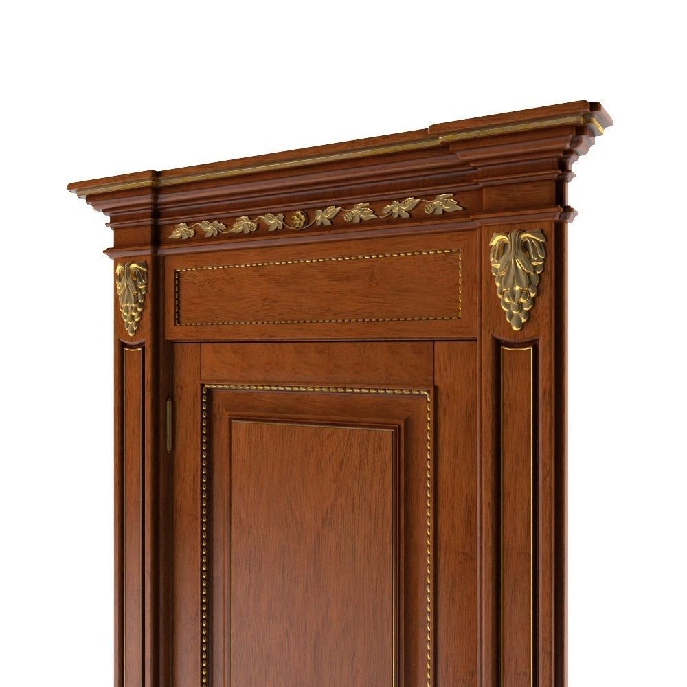 wood door Bakokko 3D model_1