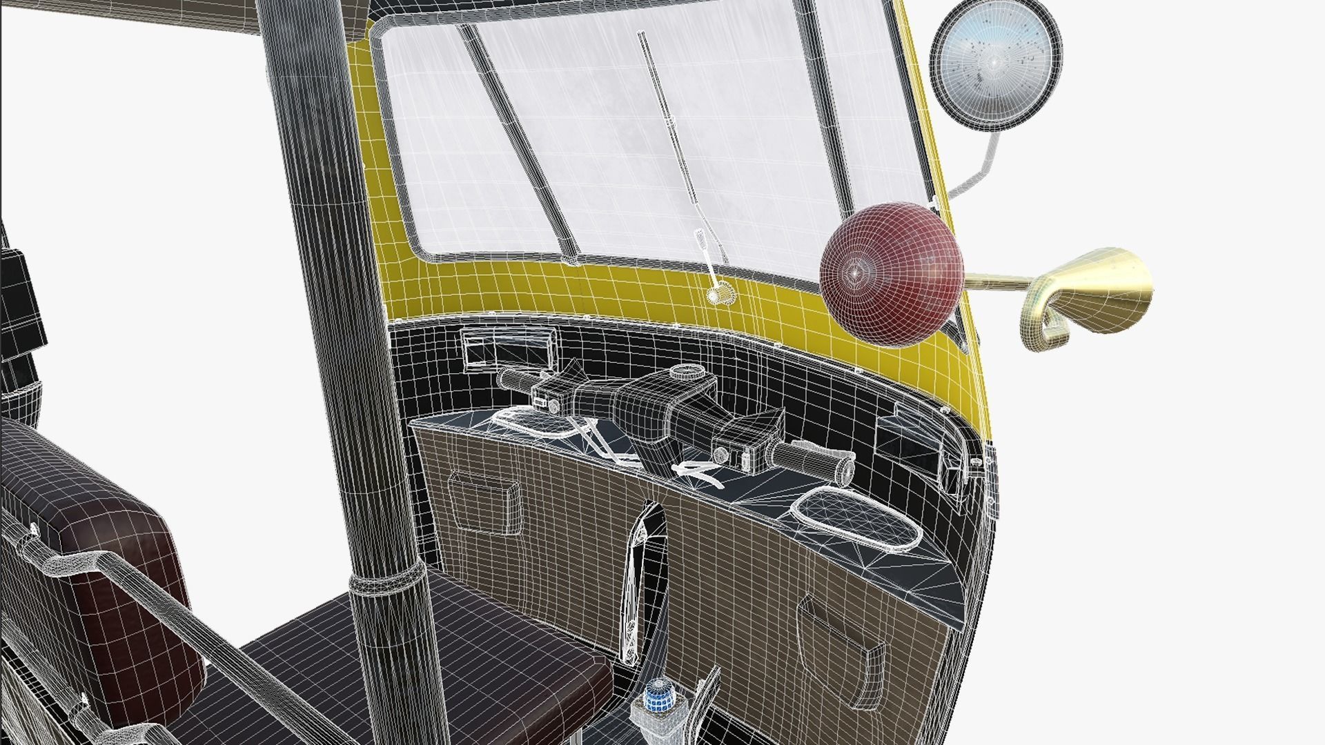 Bajaj Indian Auto Rickshaw 3D model_14