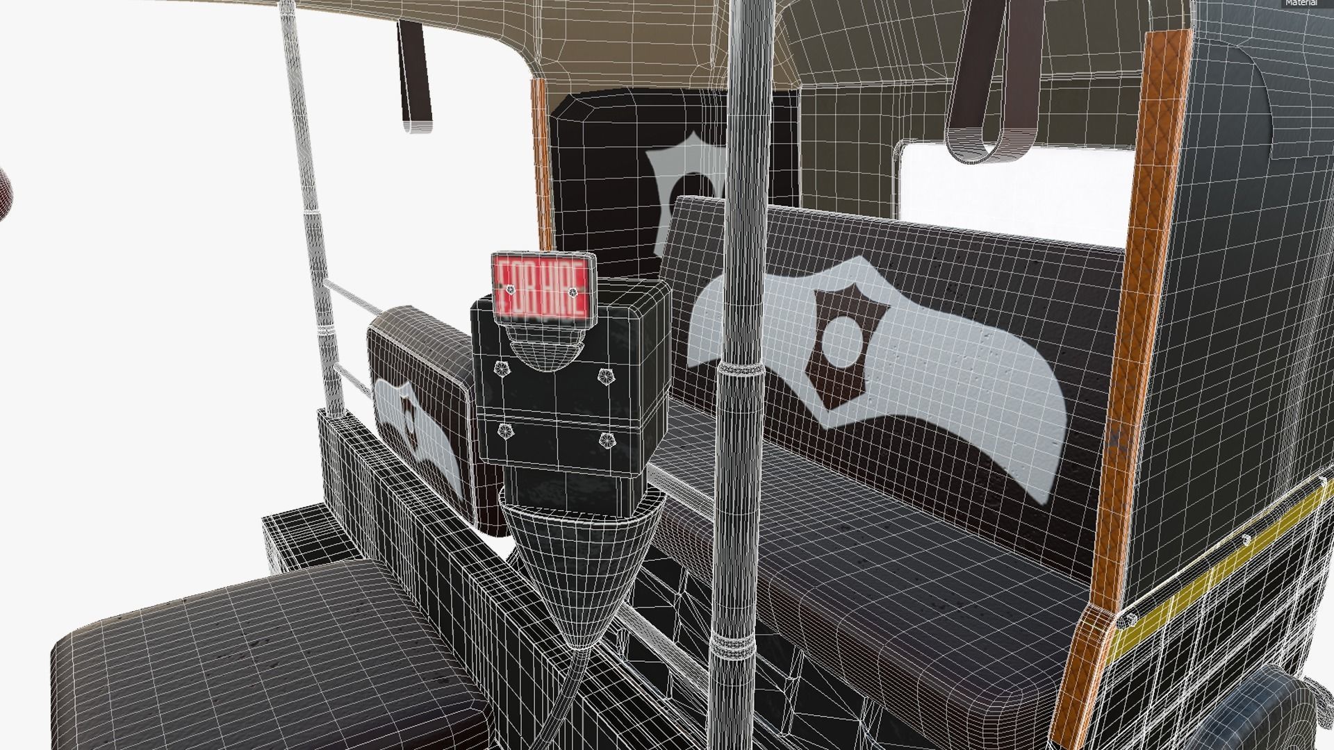 Bajaj Indian Auto Rickshaw 3D model_15