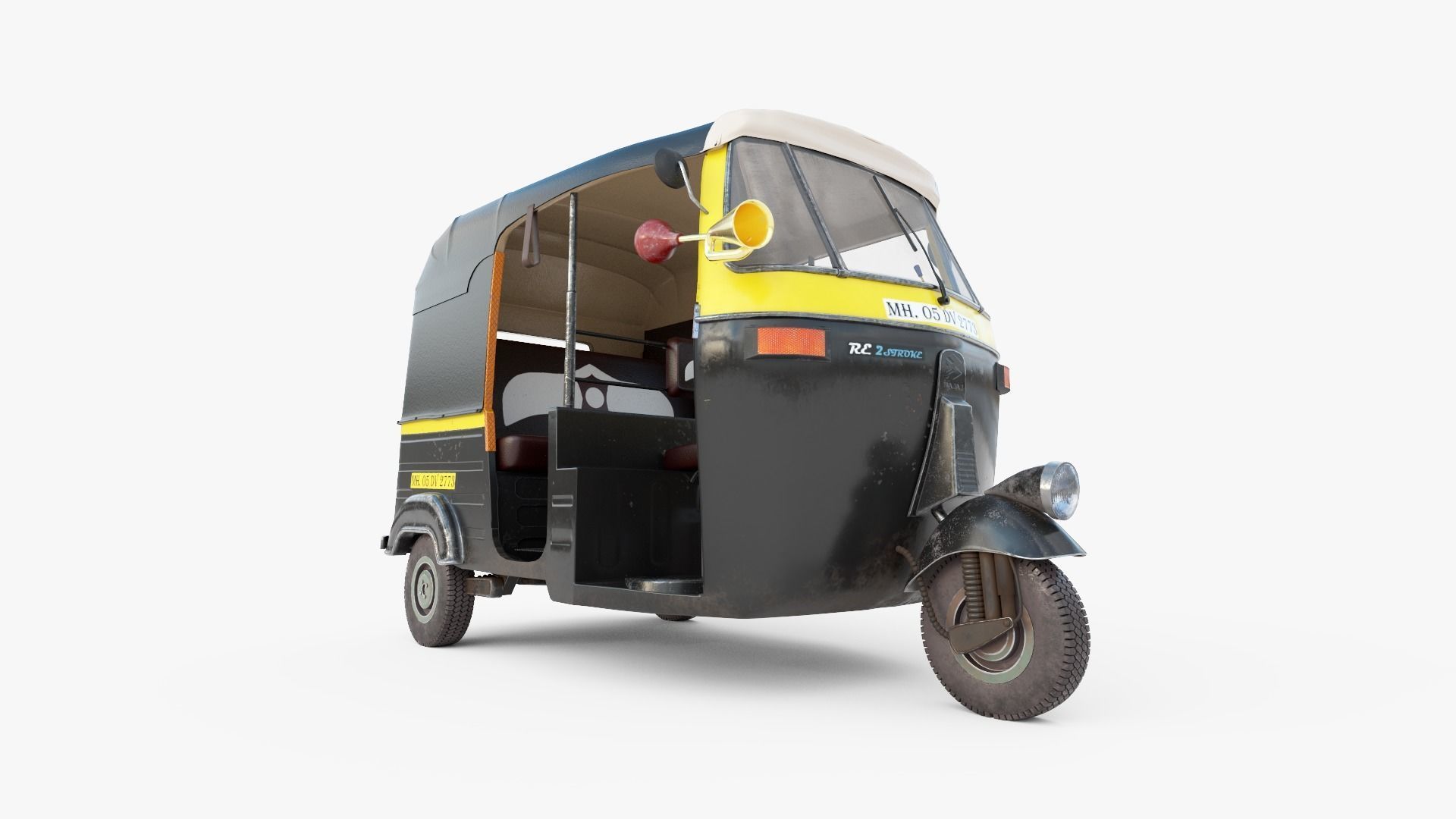 Bajaj Indian Auto Rickshaw 3D model_5