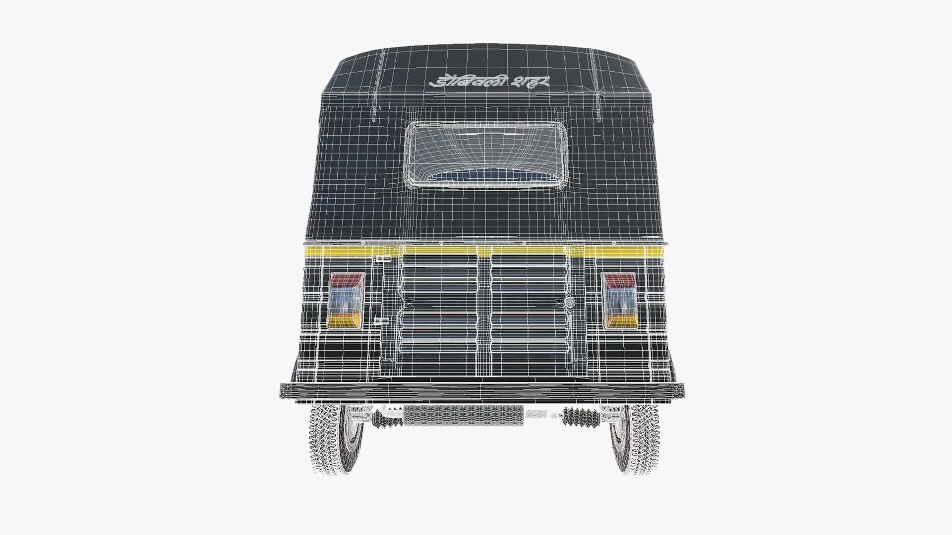 Bajaj Indian Auto Rickshaw 3D model_13