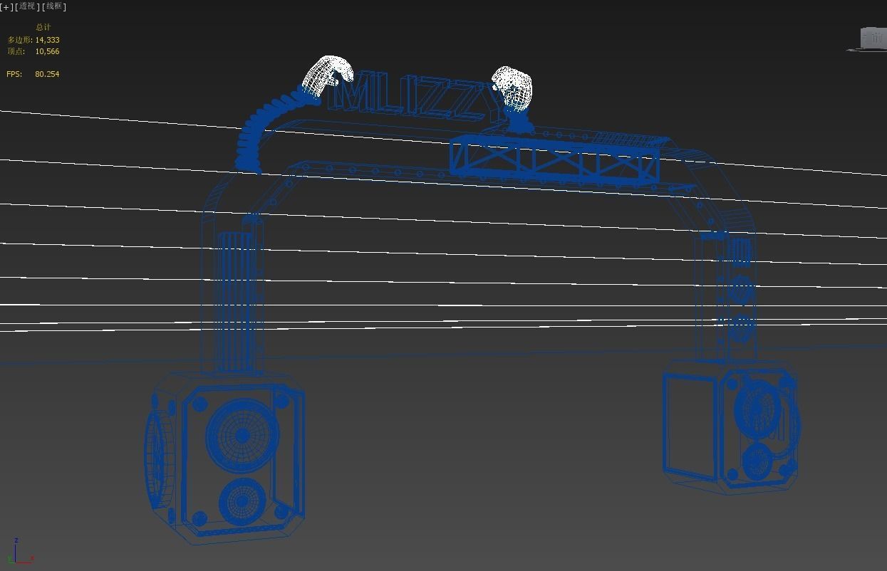 Music door head 3D model_3