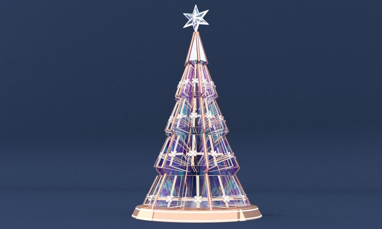 christmas trees 3D model_1